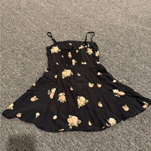 Reformation Black Floral Dress